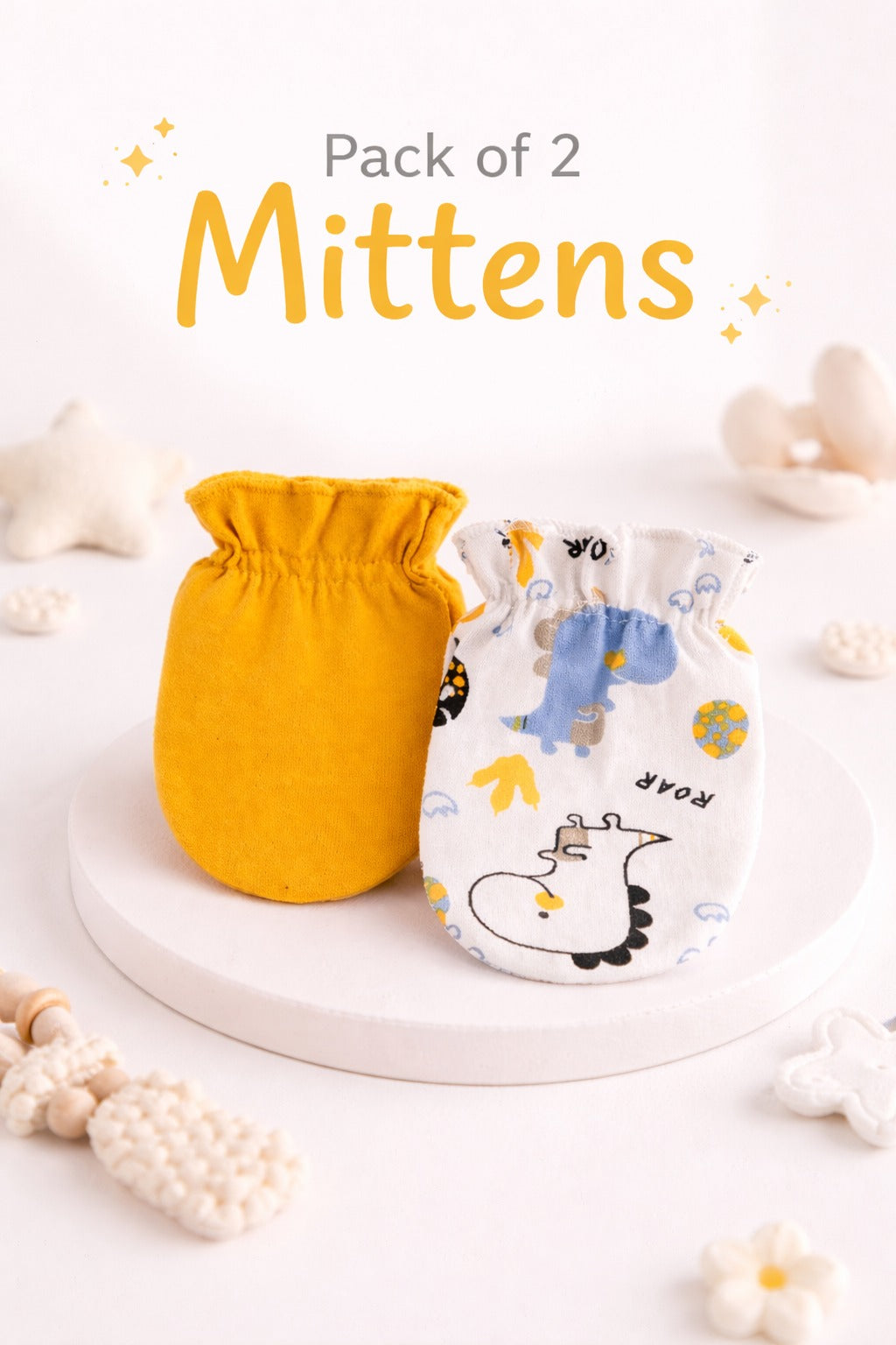 Pack of 2 Cotton Mittens