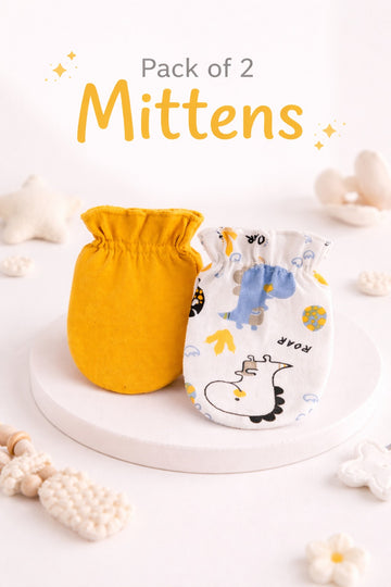 Pack of 2 Cotton Mittens