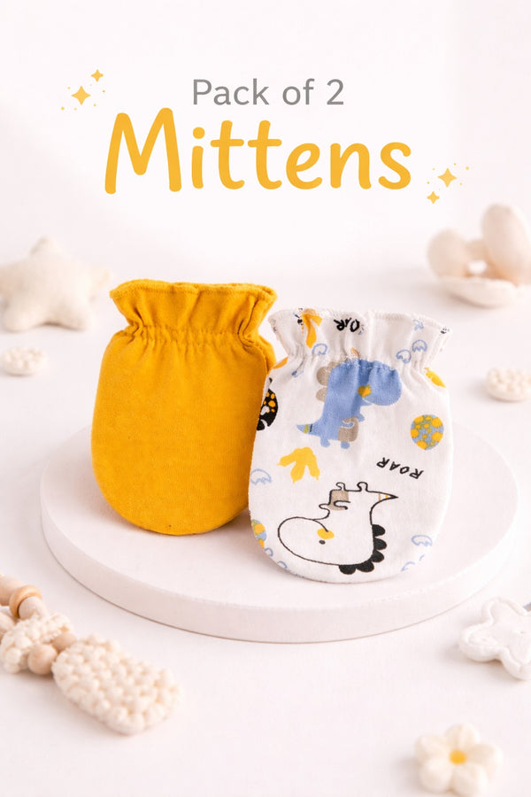 Pack of 2 Cotton Mittens