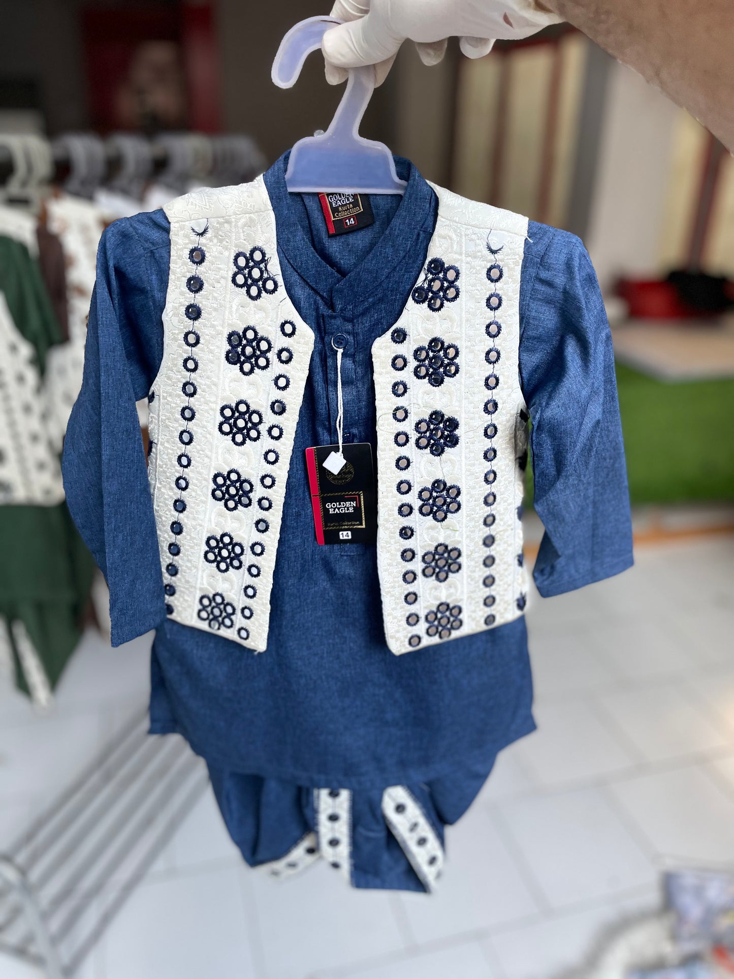SK43- Kurta Dhoti Waistcoat