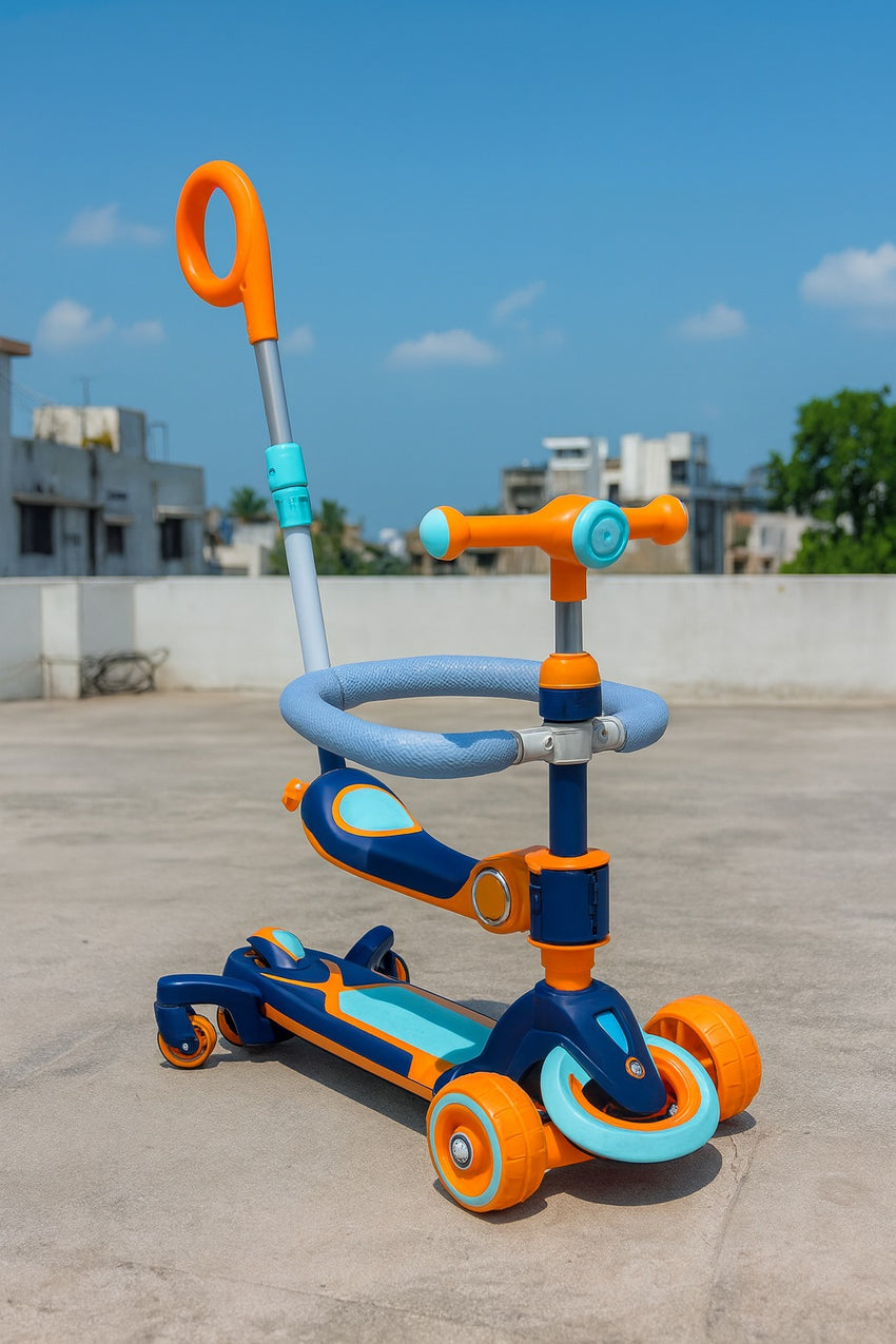 Imported 4-in-1 Multifunctional Foldable Scooty - N-388