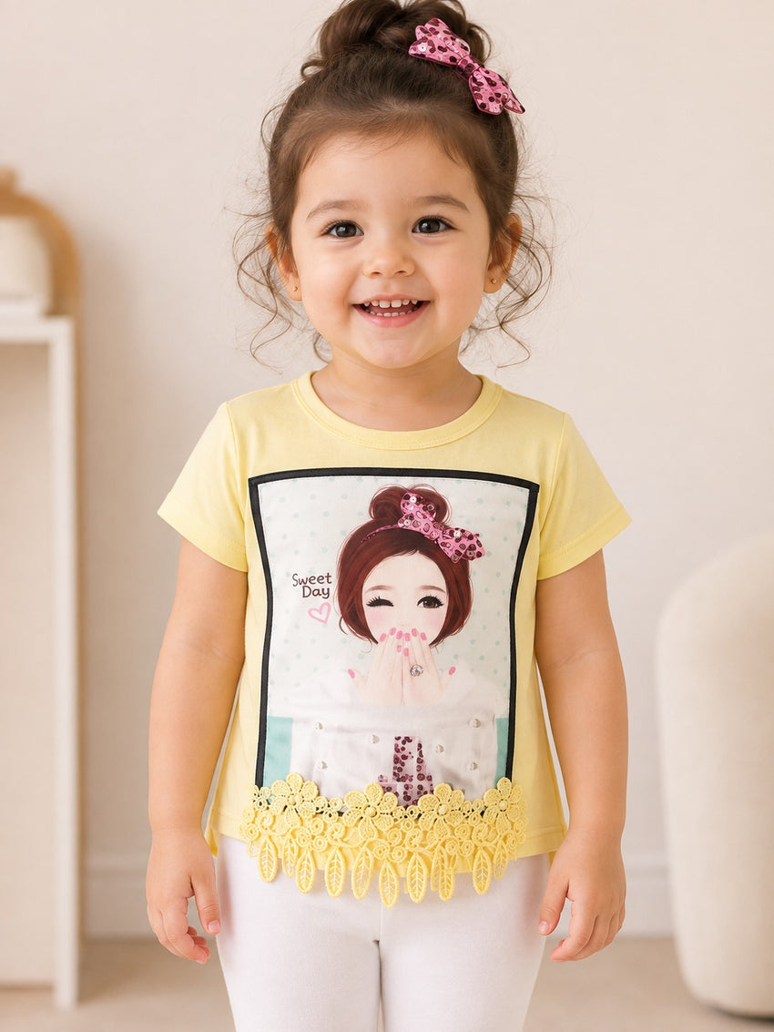 Girls T-Shirt (3-18M) - Yellow