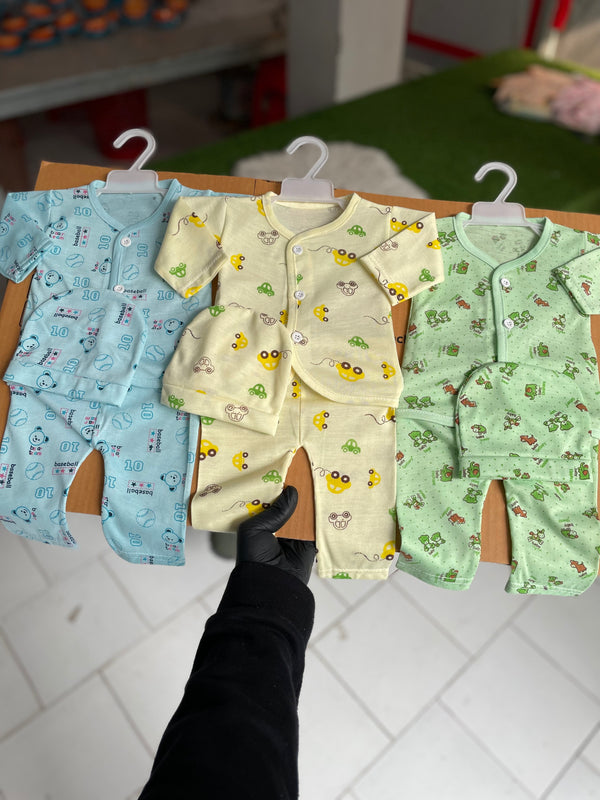 Pack of 3 Jhabla Sets (NB-3 M)
