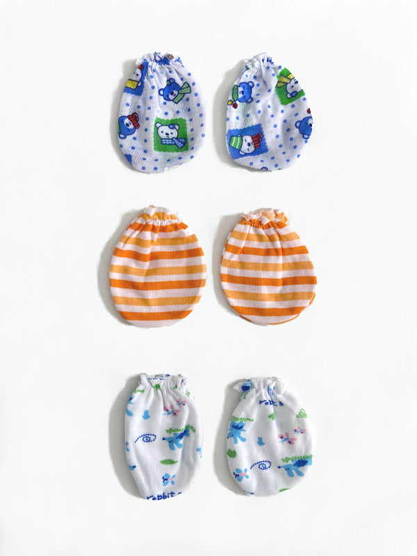 Pack Of 3 Baby Mittens