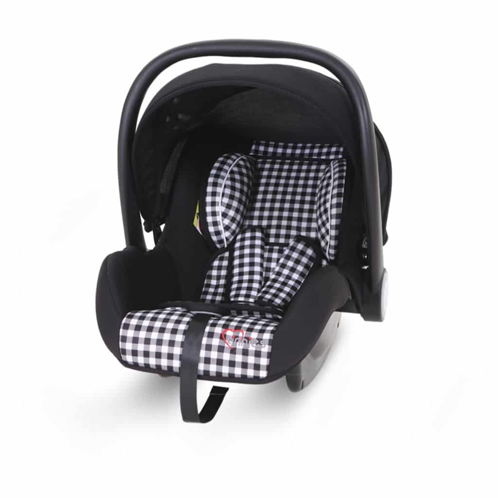 TINNIES BABY CARRY COT - BLACK CHECK
