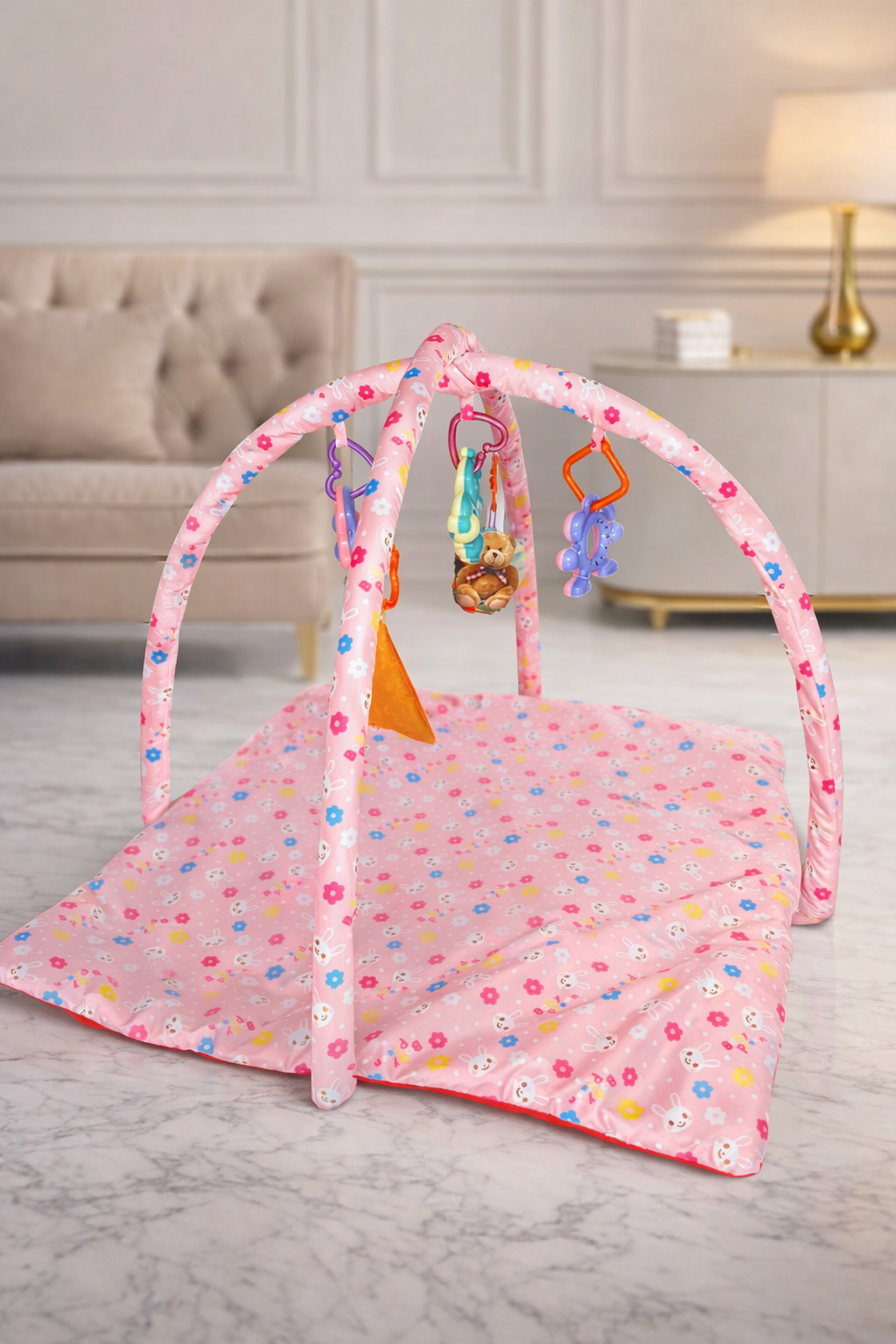 Baby Play Mat with Hanging Toys - Large Size