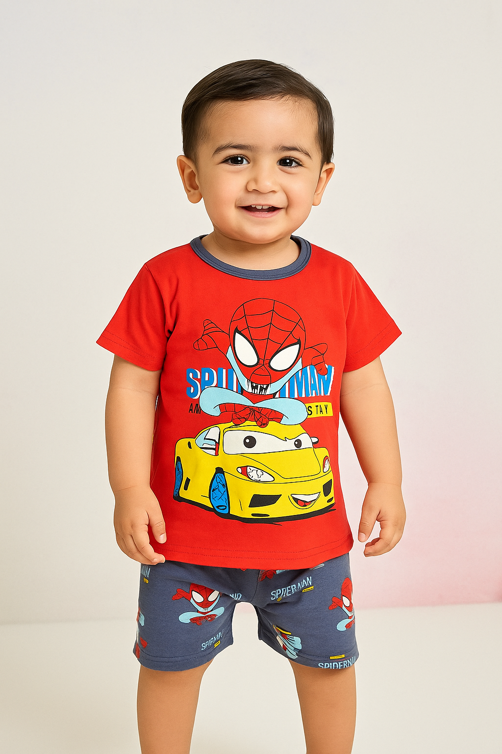 Spider Car Summer Short + Shirt Set