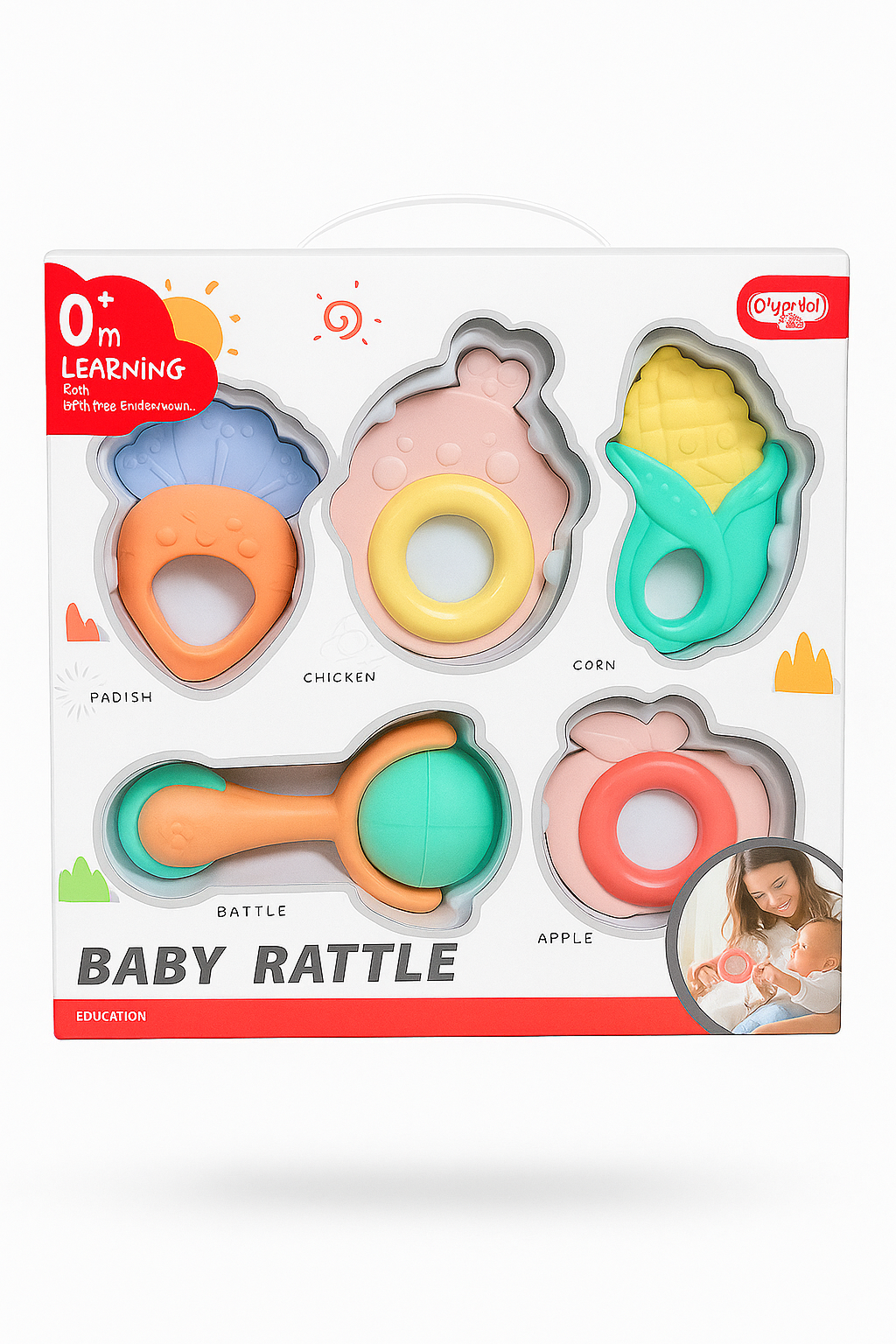 BT51-Baby Rattle & Teether - 5-Pcs