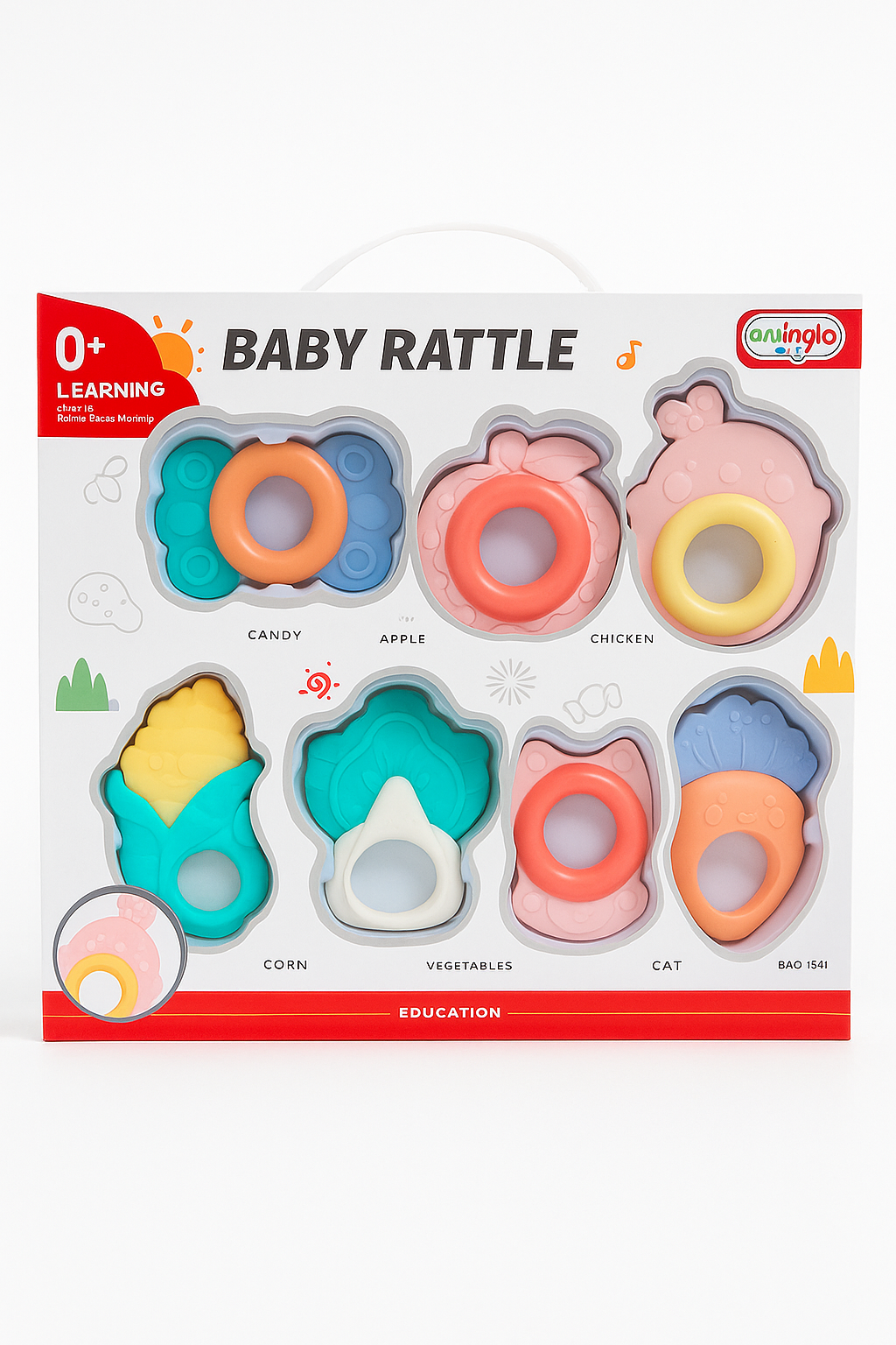 BT52-Baby Rattle Set & Teether - 7 Pcs
