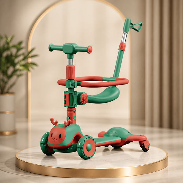 Premium 3-in-1 Multifunctional Kids Scooty Imported - S-888