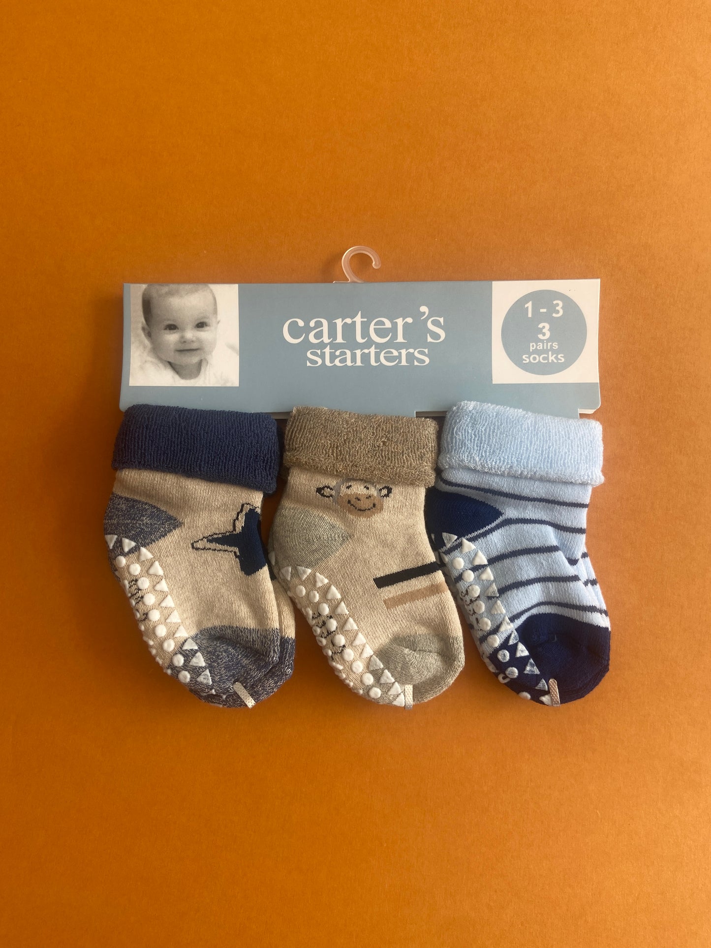 SH534-pack of 3 Winter Baby Socks - 0-12M