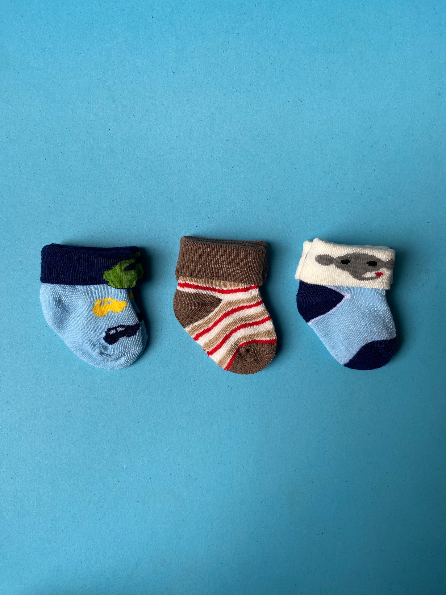 SH540-pack of 3 Winter Baby Socks - 0-6M