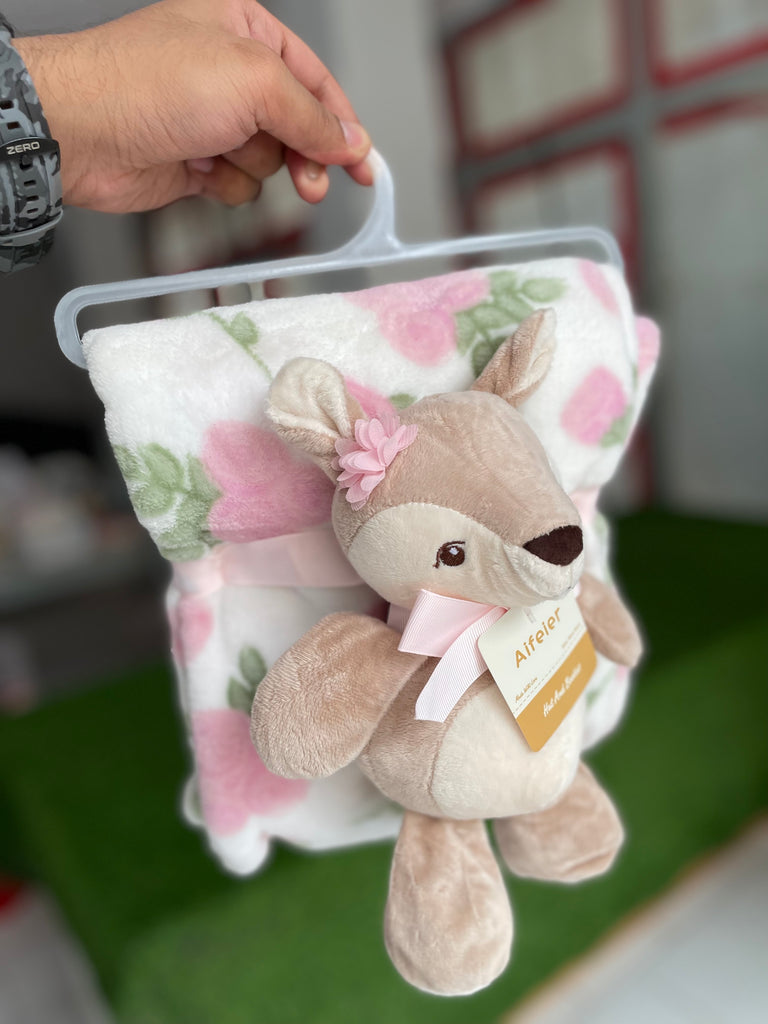 SHT285- Plush blanket with Stuff Toy