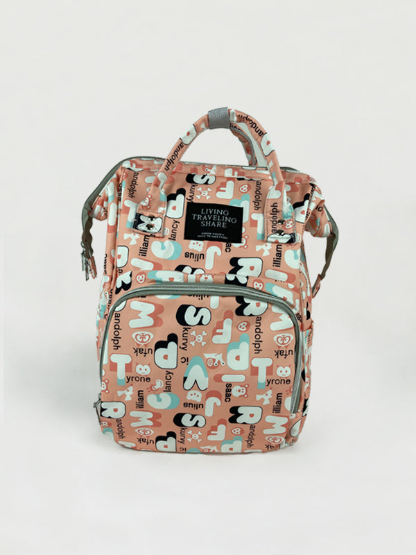 Baby Diaper Bag (Waterproof) Alphabet Orange-DB222