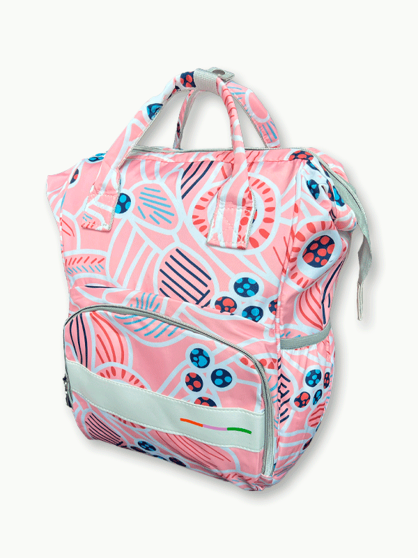 Pink Abstract Baby Diaper Bag-DB224