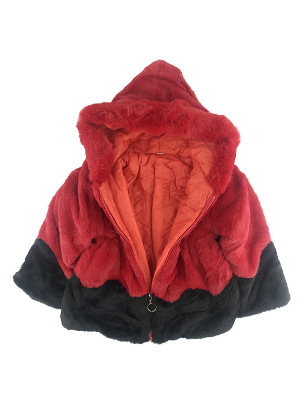 Baby Girl Red Fur Coat