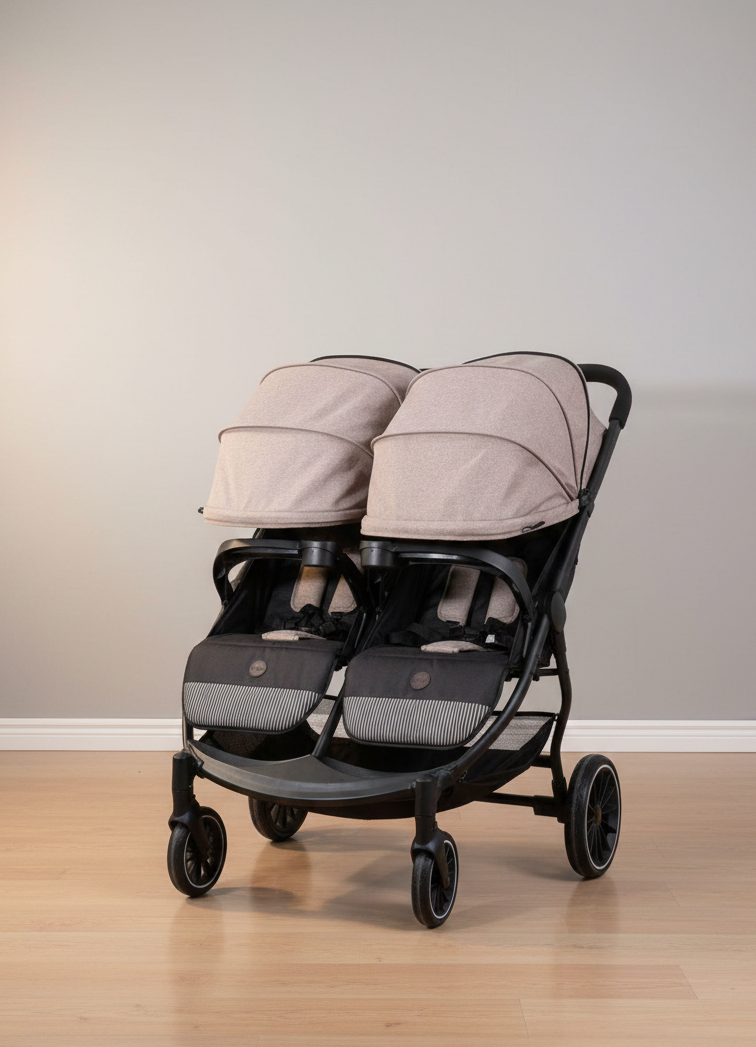 Kidilo Premium Twin Baby Stroller - LB100