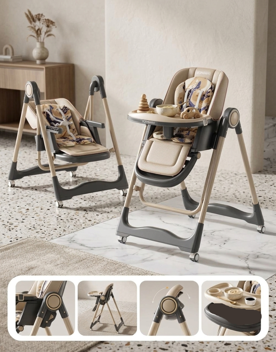 POPYPAPA Highchair + Swing Function - S05