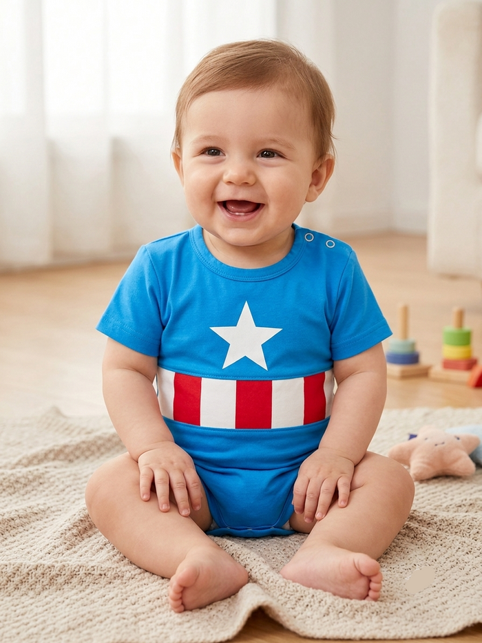 Captain America Bodysuit (3-18M)
