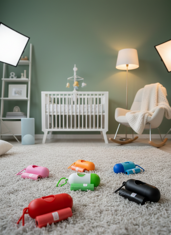 Disposable Diaper Dispenser & 2 Rolls of Bags