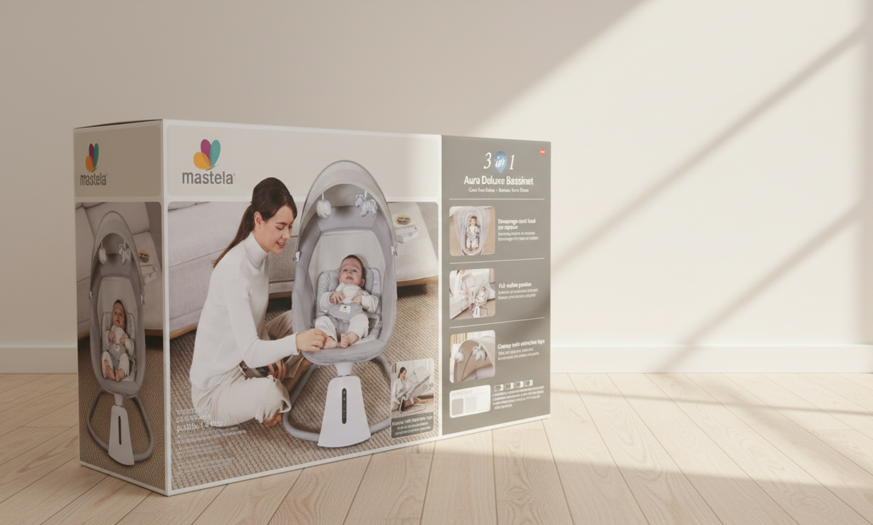 Mastela 3-in-1 Aura Deluxe Bassinet