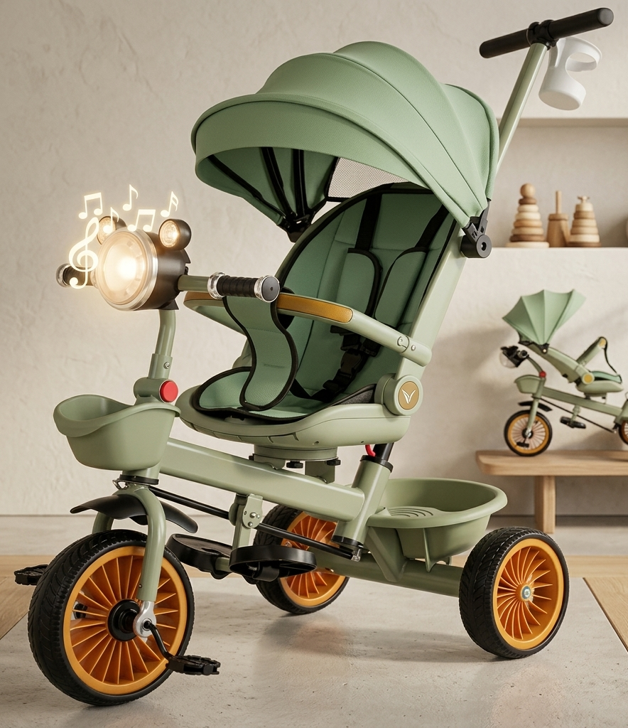 3-in-1 Premium Imported Adjustable Cycle + Mother face - T189