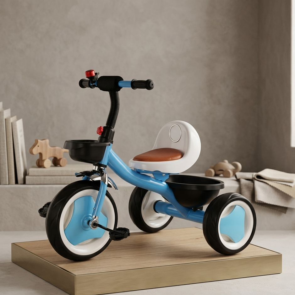 Imported Tricycle With Bucket And Leather Seat - G317