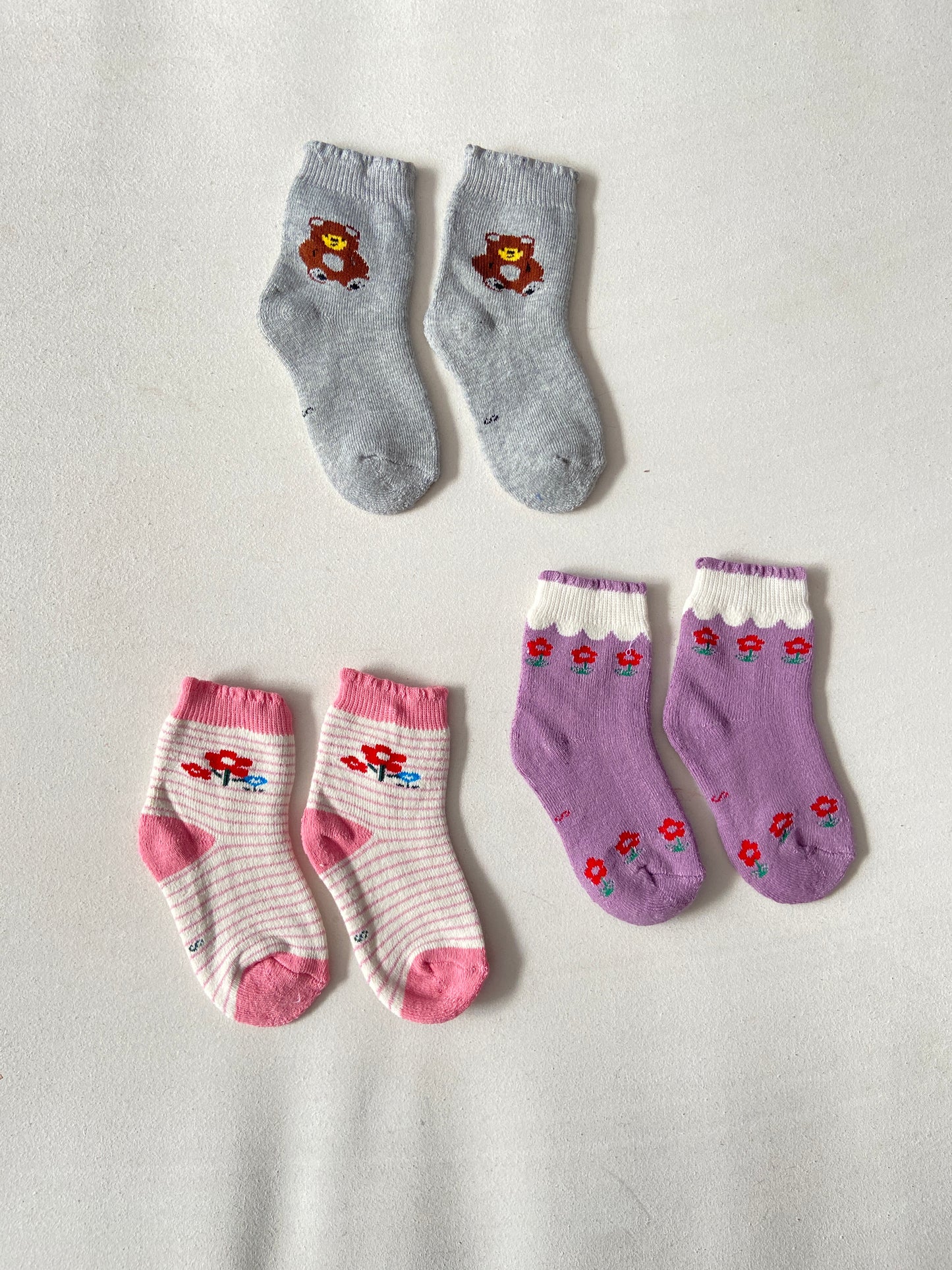SH600-Pack of 3 Winter Baby Socks (0-12M)