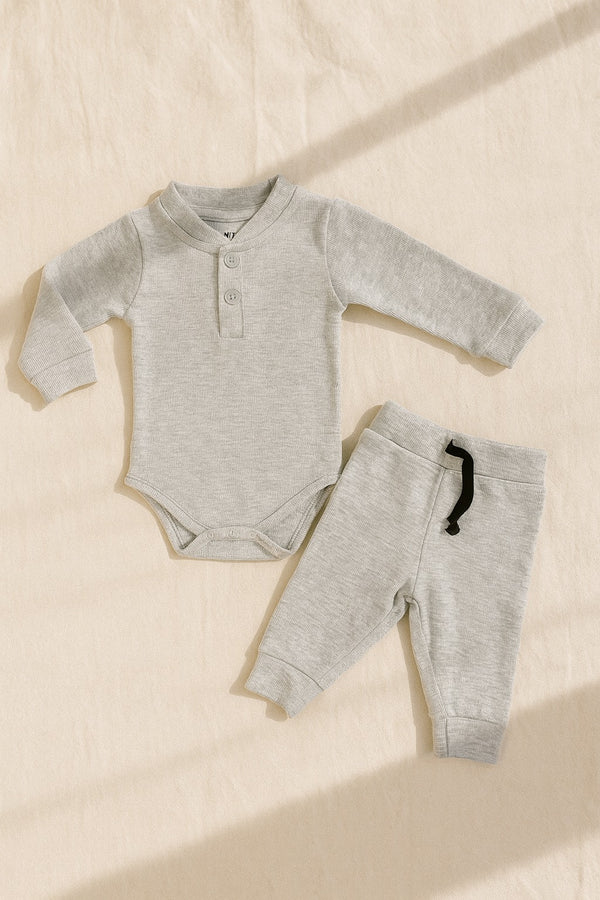 2-pc Ribbed Bodysuit + Trouser Set (3-36M)
