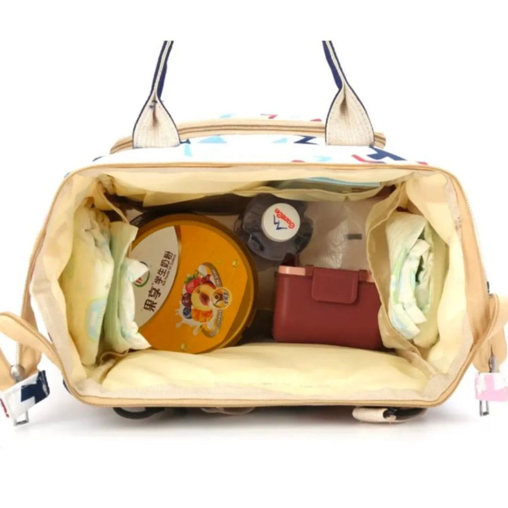 White Blue Jungle Diaper Bag-DB210