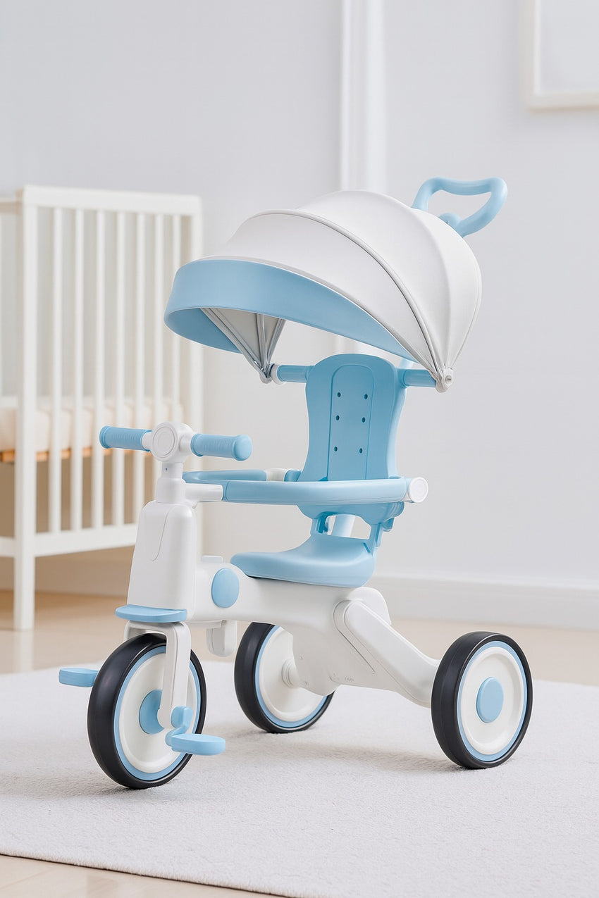 Imported 3-in1 Tricycle with Parent Handle & Canopy - 610D