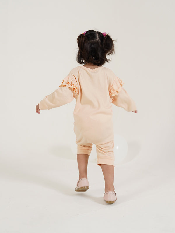 Peach Maple Frill Dress