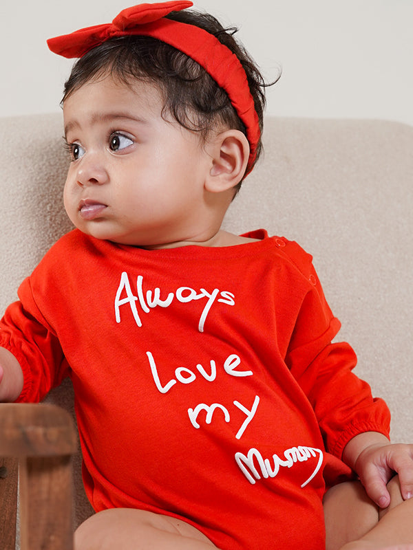 Always Love Mummy Outfit-Red