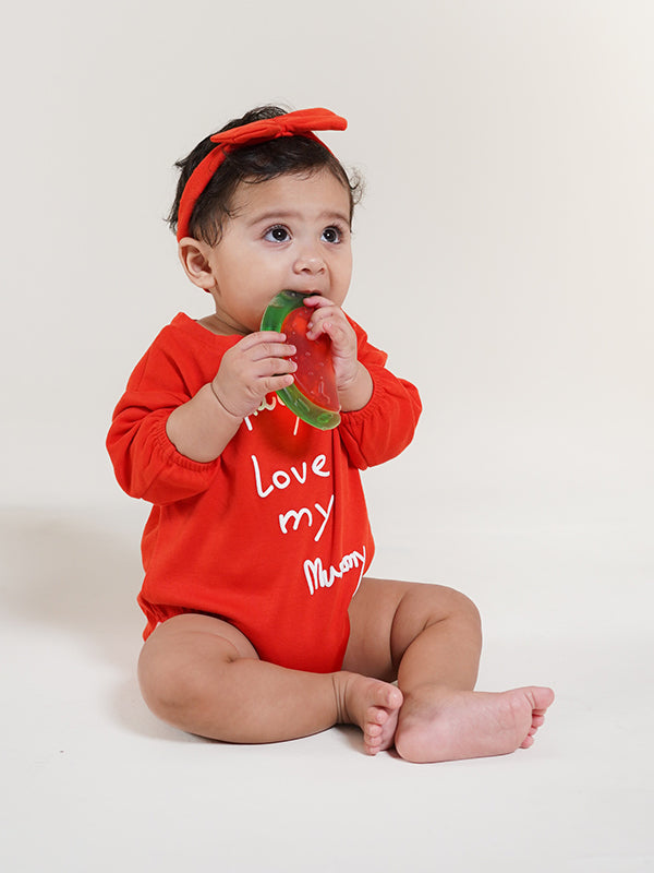 Always Love Mummy Outfit-Red