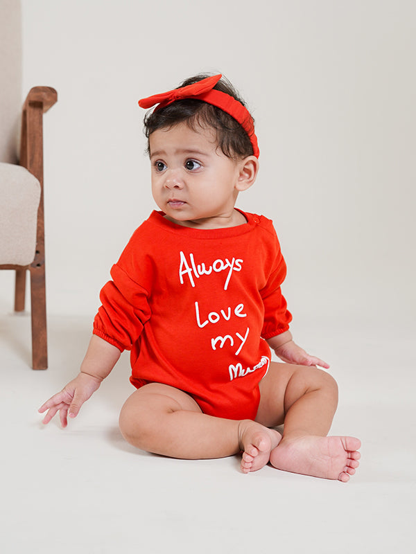 Always Love Mummy Outfit-Red