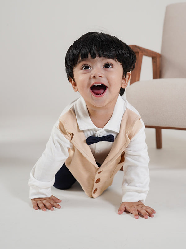 Latte Tux Romper