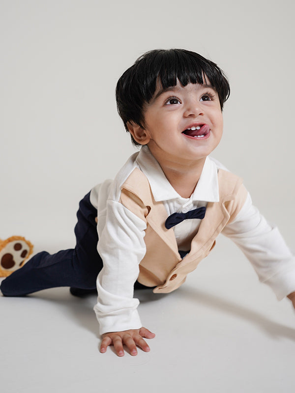 Latte Tux Romper