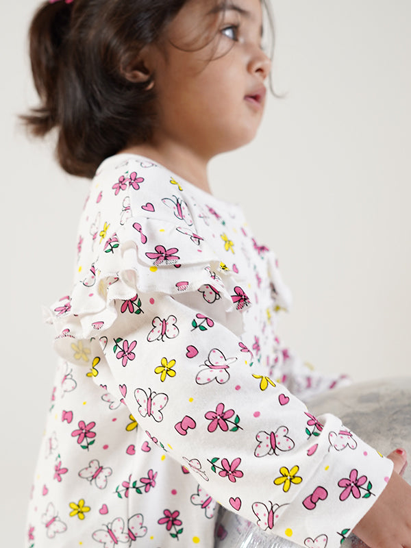 Floral Maple Frill Dress