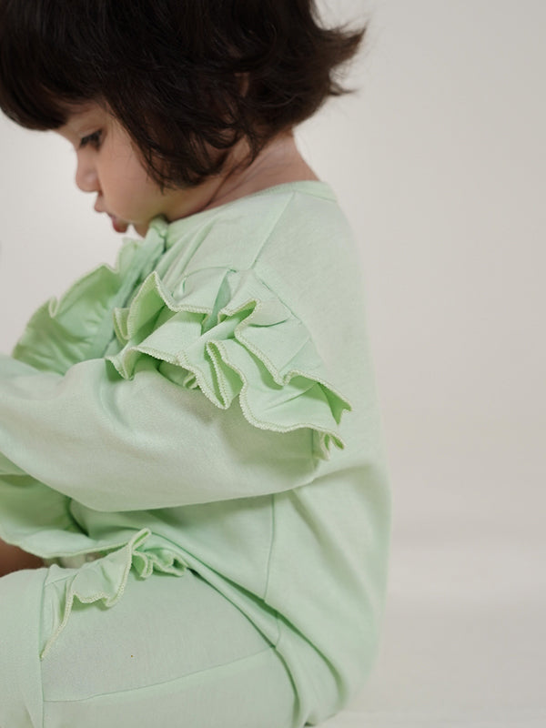 Maple Frill Dress (0-36M) Green
