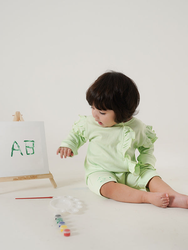 Maple Frill Dress (0-36M) Green