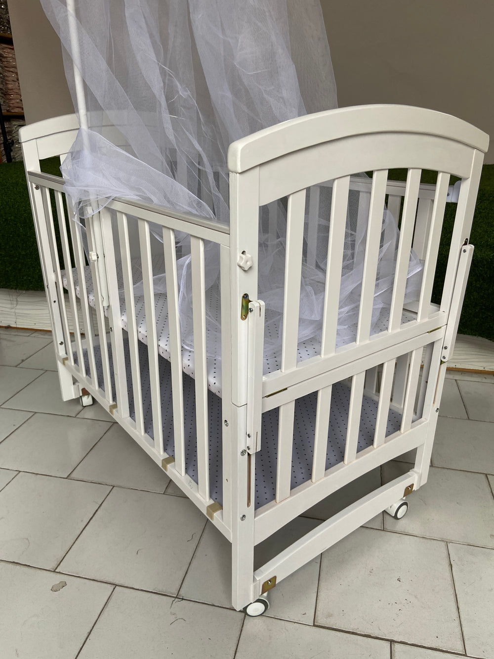 Imported Premium Multifunctional Baby Wooden Cot - 883