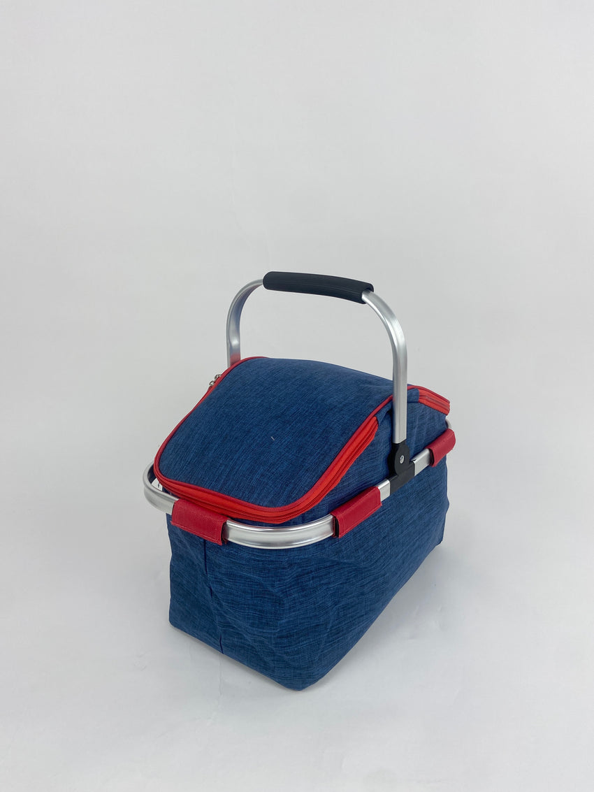 Foldable Portable Insulated Picnic Container - Blue