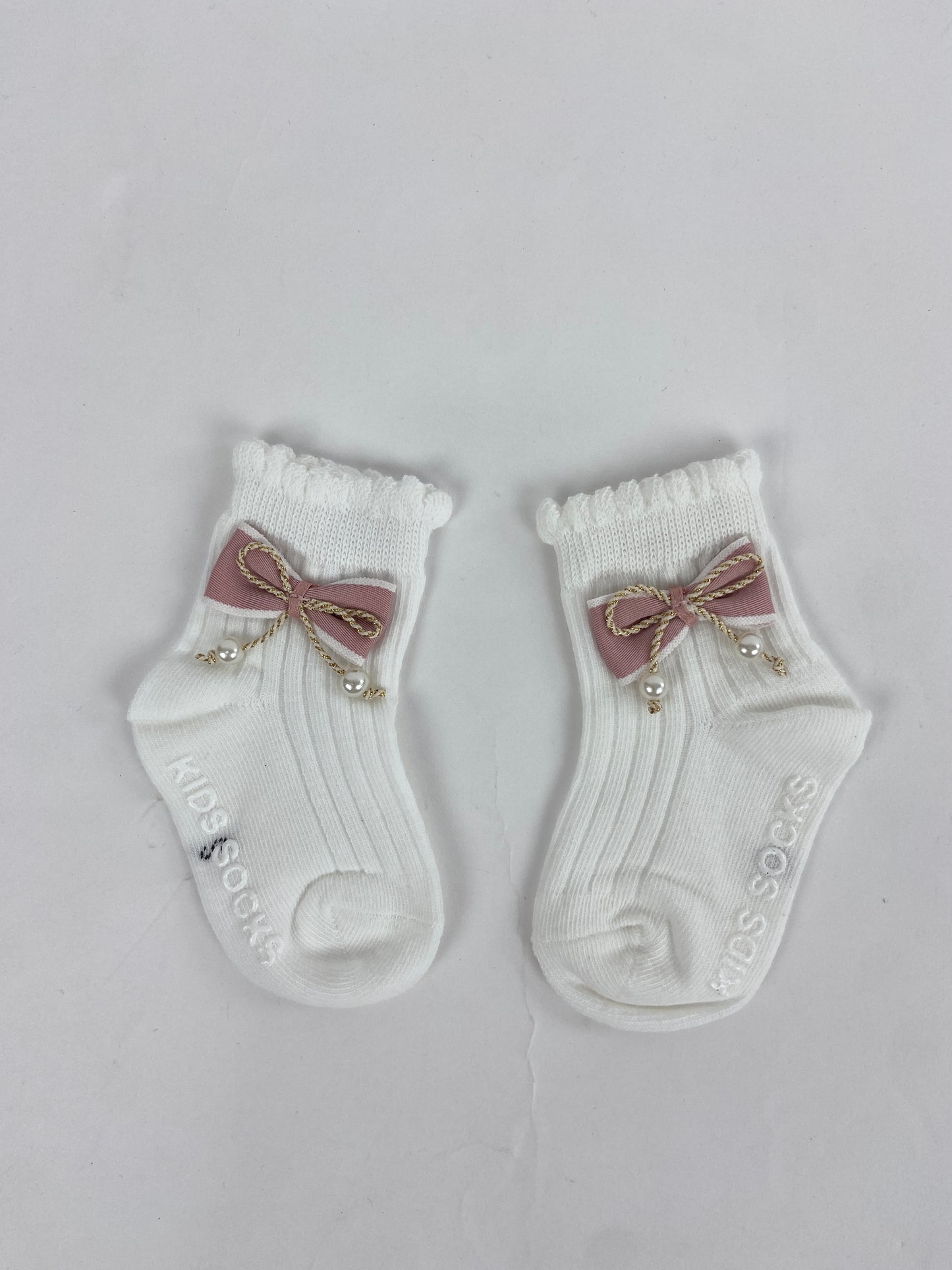 SH465-Medium Ribbon Baby Winter Socks