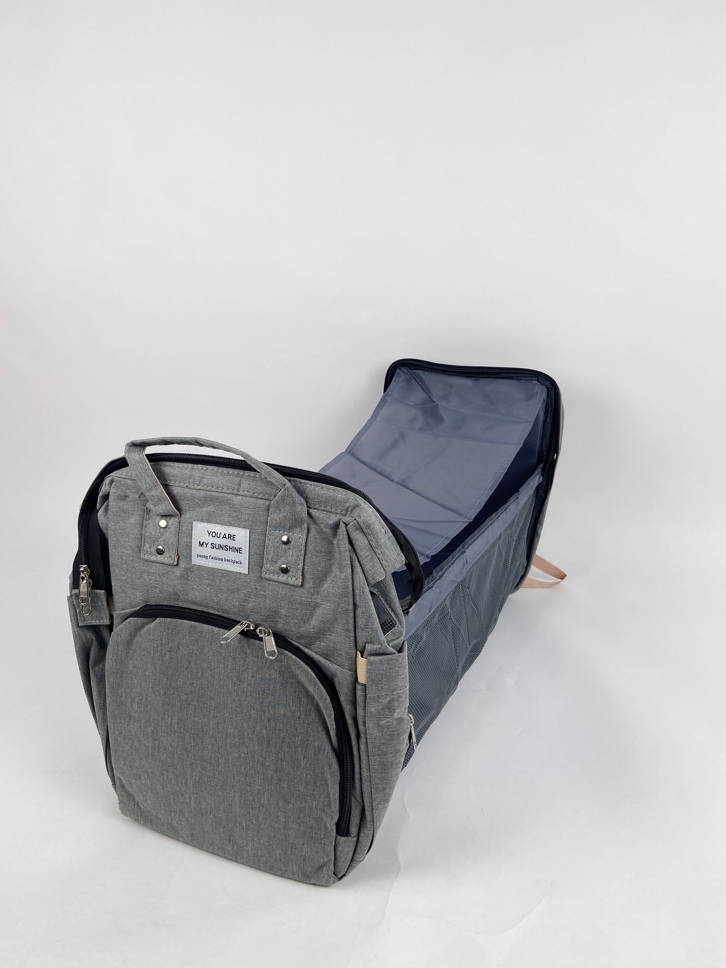 DB237-Baby Diaper Bag Backpack With Changing Station-Black