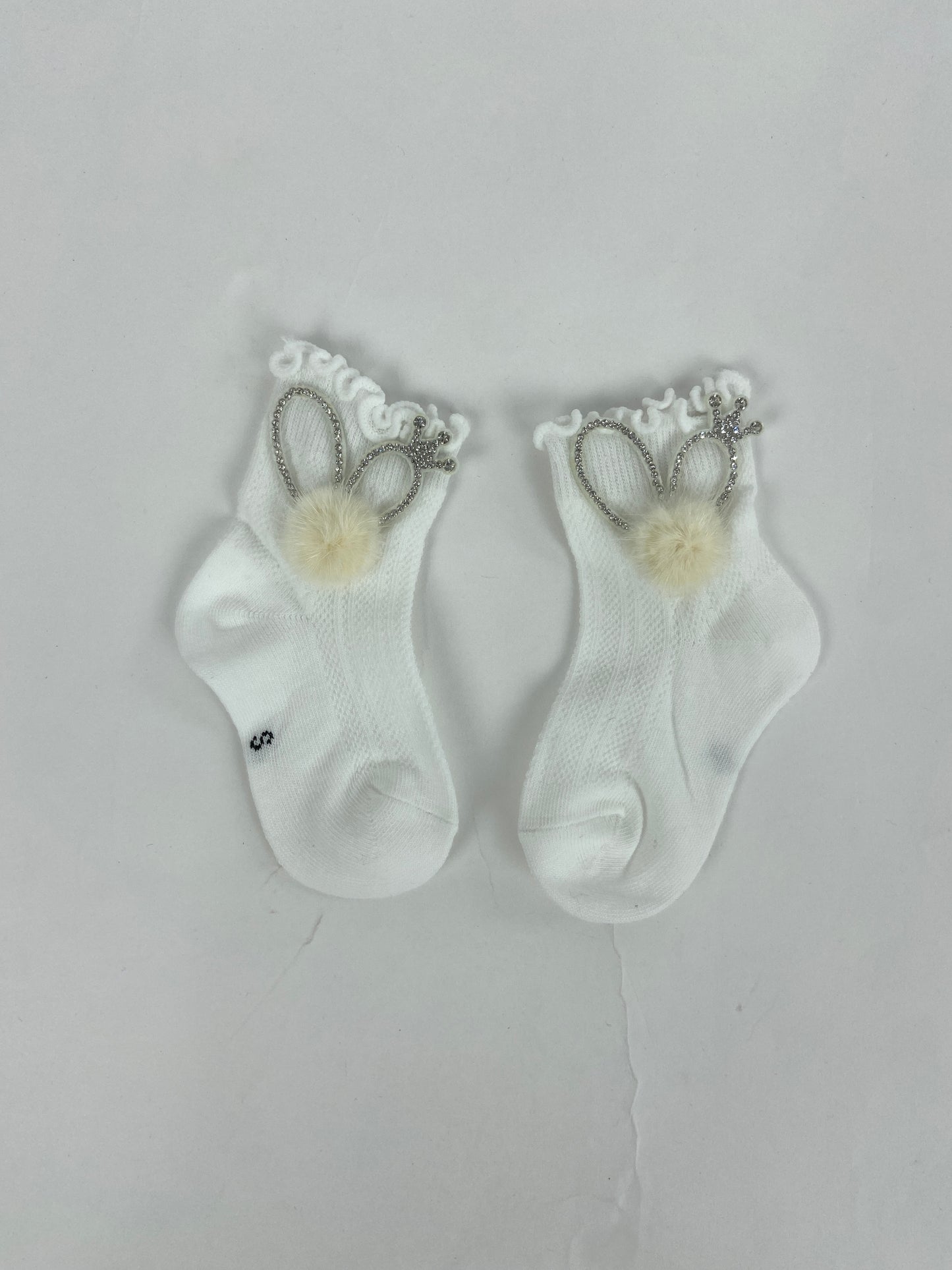 SH467-Crown Ribbon Baby Winter Socks