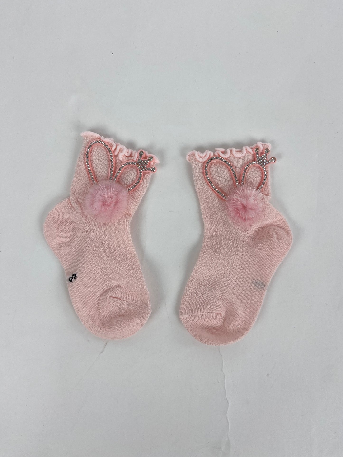 SH467-Crown Ribbon Baby Winter Socks