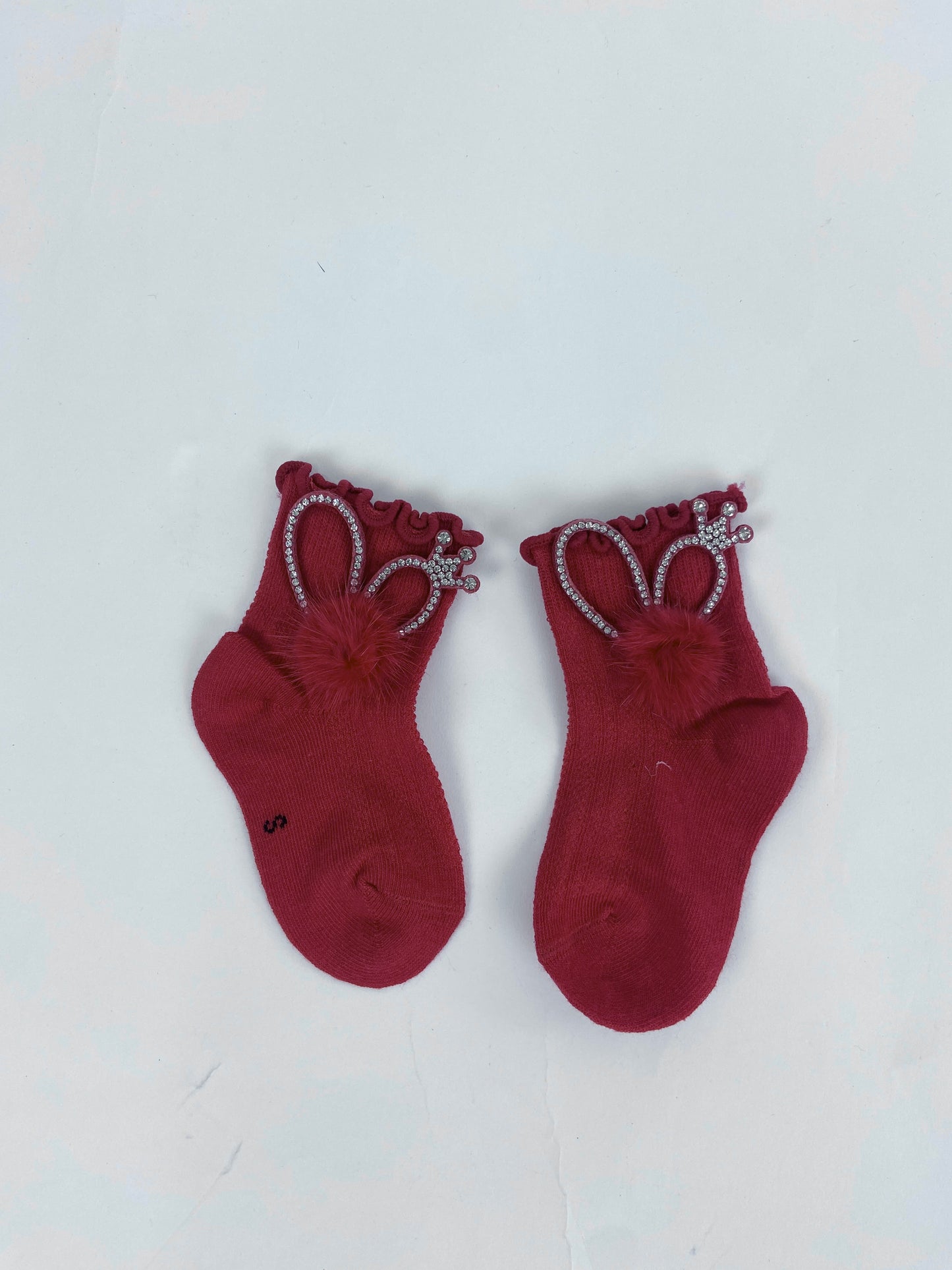 SH467-Crown Ribbon Baby Winter Socks