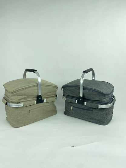 BA100-Foldable Portable Insulated Food Container-Double Layer