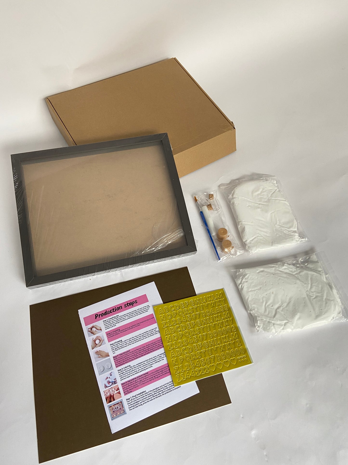 Baby DIY Handprint & Footprint Rectangular Frame Kit