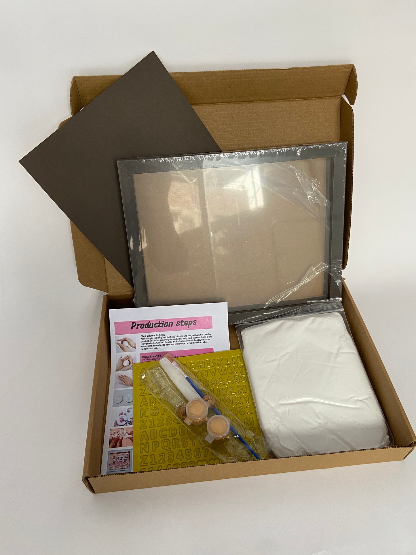 Baby DIY Handprint & Footprint Rectangular Frame Kit